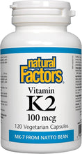Load image into Gallery viewer, Natural Factors: Vitamin K2 100 mcg