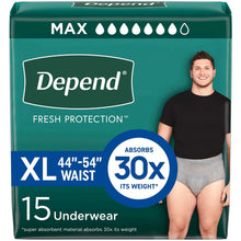 Load image into Gallery viewer, Depend: Men's Maximum Absorbency Underwear