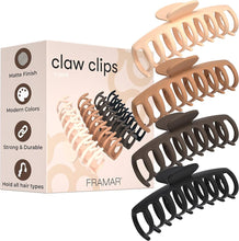 Load image into Gallery viewer, Framar: Claw Hair Clips 4pk