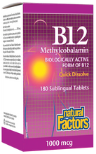Load image into Gallery viewer, Natural Factors: Vitamin B12 Methylcobalamin 1000 mcg