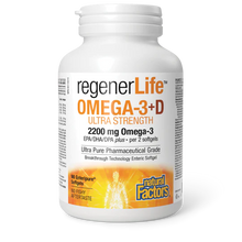 Load image into Gallery viewer, Natural Factors: RegenerLife Omega-3+D Ultra Strength