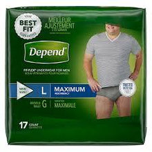 Load image into Gallery viewer, Depend: Men's Maximum Absorbency Underwear