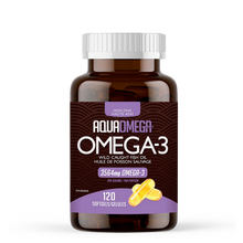 Load image into Gallery viewer, AquaOmega Omega-3 Wild Caught Fish Oils Softgels