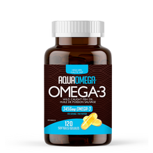 Load image into Gallery viewer, AquaOmega Omega-3 Wild Caught Fish Oils Softgels