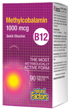 Load image into Gallery viewer, Natural Factors: Vitamin B12 Methylcobalamin 1000 mcg