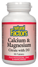 Load image into Gallery viewer, Natural Factors: Calcium & Magnesium Citrate with D3 Plus Potassium, Zinc & Manganese