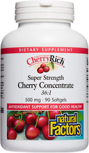 Load image into Gallery viewer, Natural Factors: CherryRich® 500 mg · Super Strength Cherry Concentrate