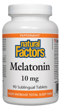Load image into Gallery viewer, Natural Factors: Melatonin Peppermint Flavour