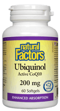 Load image into Gallery viewer, Natural Factors: Ubiquinol Active CoQ10 200 mg
