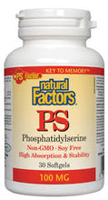 Load image into Gallery viewer, Natural Factors: PS Phosphatidylserine 100 mg · Non-GMO • Soy Free