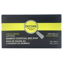 Load image into Gallery viewer, DECODE: Bamboo Charcoal Bar Soap