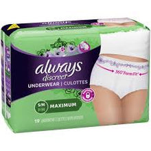 Load image into Gallery viewer, Always: Discreet Incontinence Underwear, Maximum