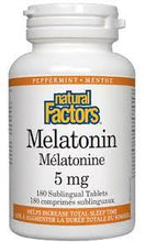 Load image into Gallery viewer, Natural Factors: Melatonin Peppermint Flavour