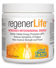 Load image into Gallery viewer, Natural Factors: RegenerLife Mitochondrial Energy Powder & Capsules
