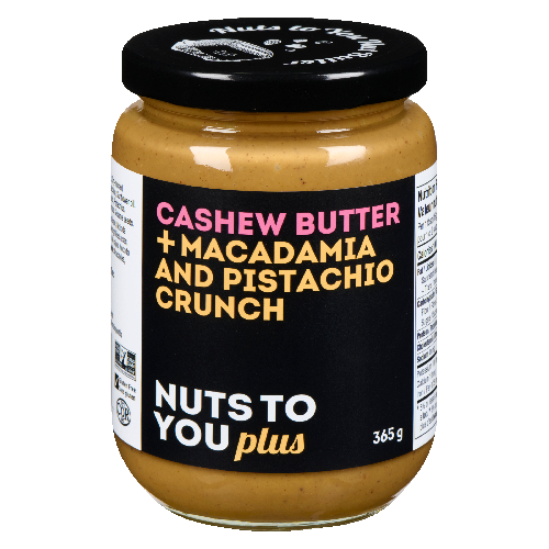 Nuts To You: Cashew Butter + Macadamia and Pistachio Crunch