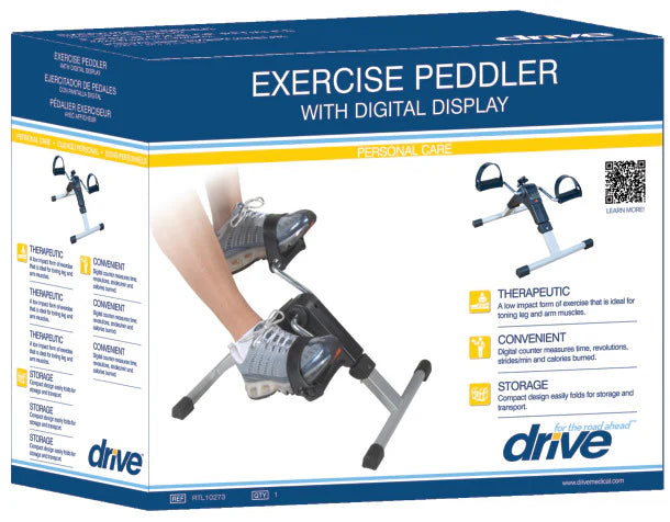 Drive Medical: Folding Exercise Peddler with Electronic Display