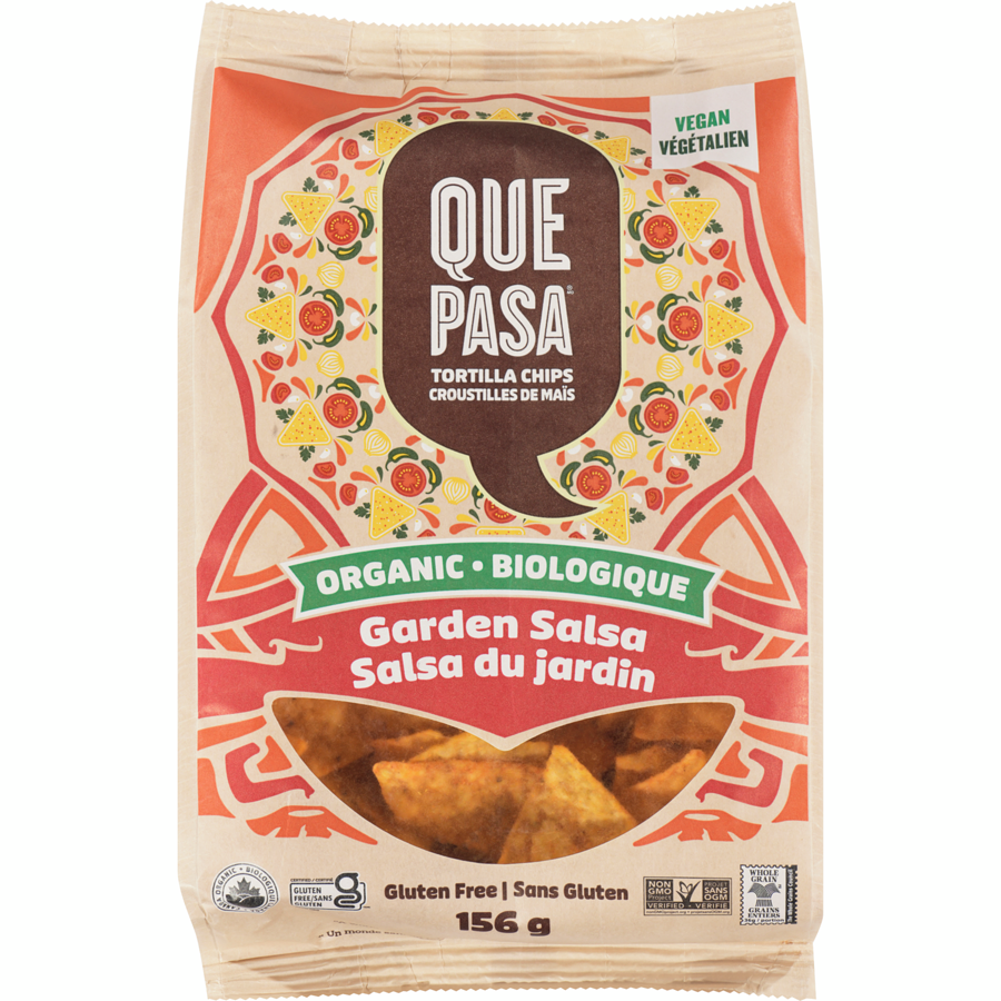 Que Pasa: Tortilla Chips Garden Salsa