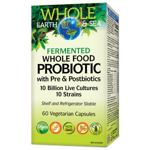 Whole Earth & Sea: Whole Food Probiotic with Pre & Postbiotics 10 Strains