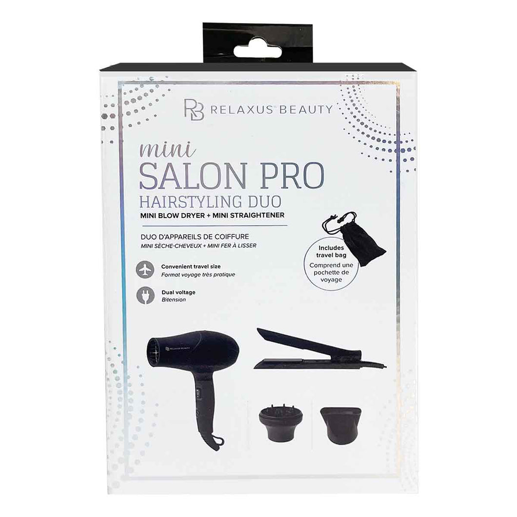 Relaxus:  Black Mini Pro Hairstyling Duo