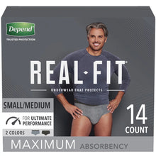 Load image into Gallery viewer, Depend: Real Fit Incontinence Underwear for Men, Maximum Absorbency
