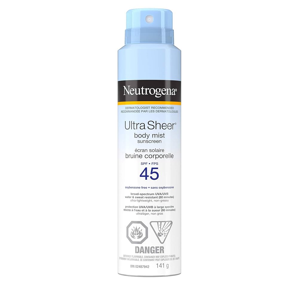 Neutrogena: Ultra Sheer SPF45 Body Mist Sunscreen Spray