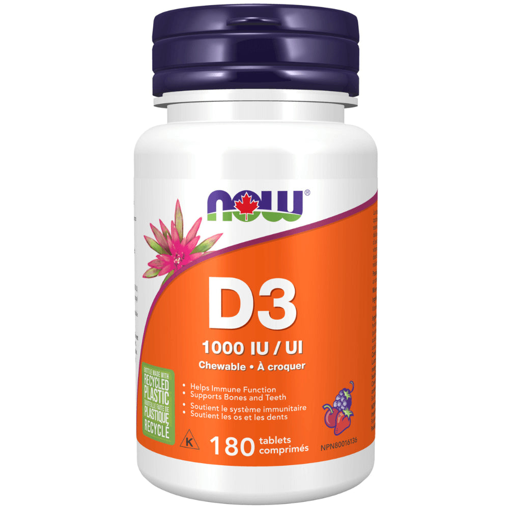 NOW: Vitamin D3 1000 IU Chewable Tablets