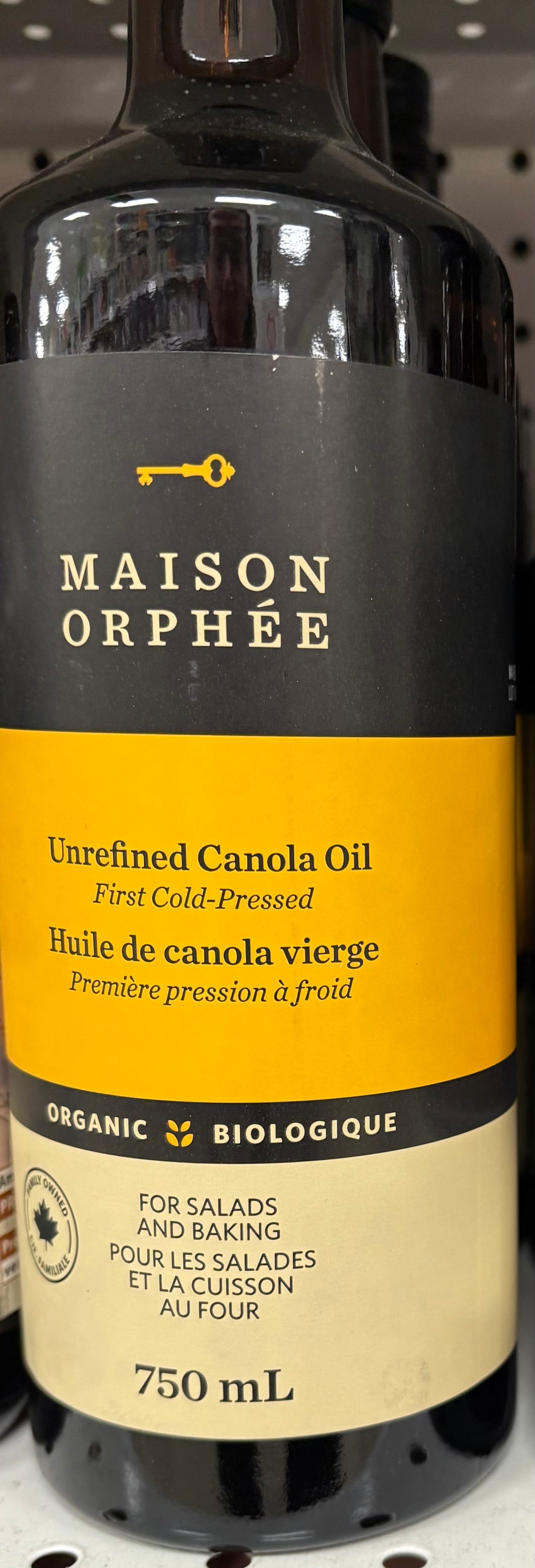 Maison Orphee: Organic Unrefined Canola Oil