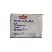 Load image into Gallery viewer, Mansfield: First Aid Non-Sterile Gauze Pads 8 Ply 100 Pack
