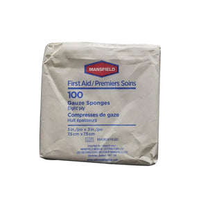 Mansfield: First Aid Non-Sterile Gauze Pads 8 Ply 100 Pack