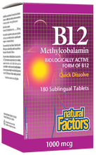Load image into Gallery viewer, Natural Factors: Vitamin B12 Methylcobalamin 1000 mcg
