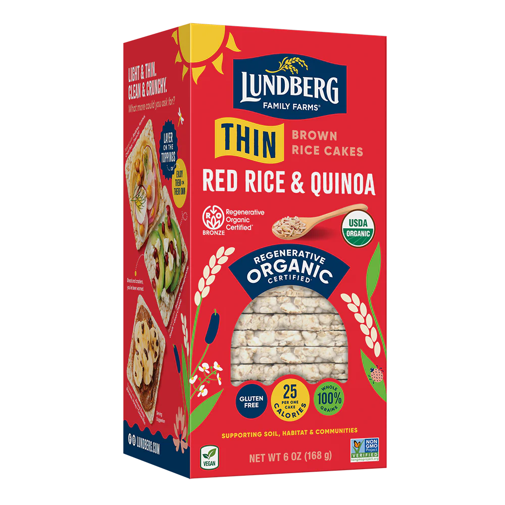 Lundberg: Brown Rice Puffed Grain Cakes Red Rice & Quinoa
