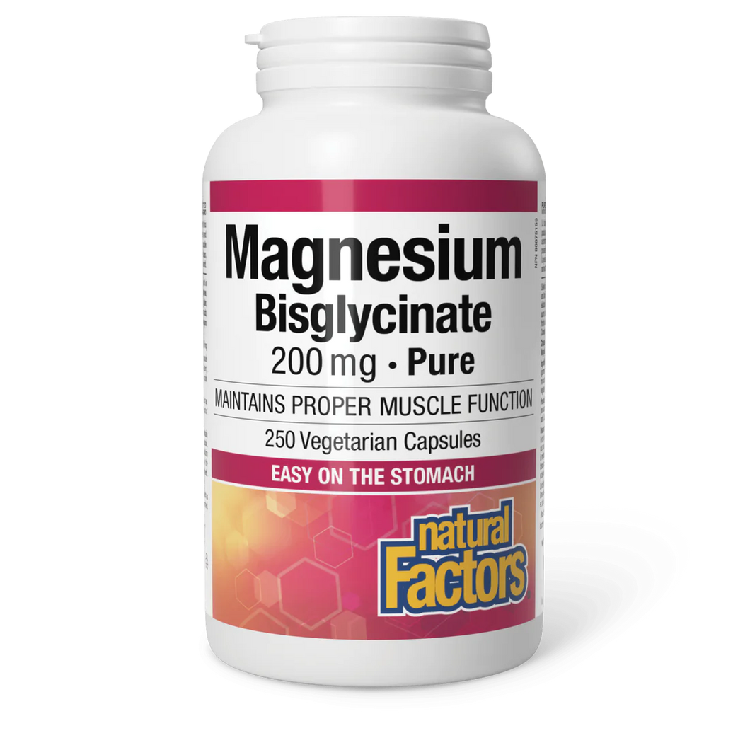 Natural Factors: Magnesium Bisglycinate Pure 200 mg Capsules