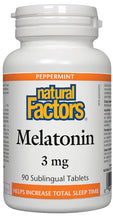Load image into Gallery viewer, Natural Factors: Melatonin Peppermint Flavour
