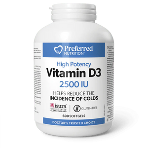 Preferred Nutrition: Vitamin D3 2500 IU Softgels