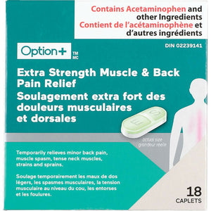 Option+ Extra Strength Muscle & Back Pain Relief