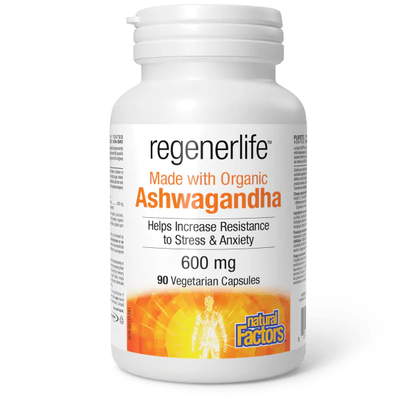 Natural Factors: Regenerlife Ashwagandha 600mg