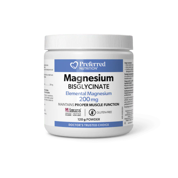 Preferred Nutrition: Magnesium Bisglycinate 200 mg Powder