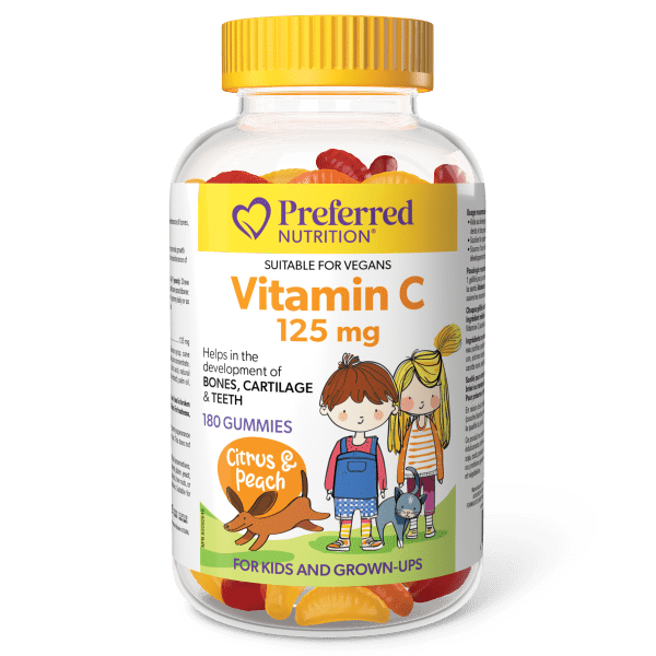 Preferred Nutrition: Vitamin C 125 mg Gummies for Kids