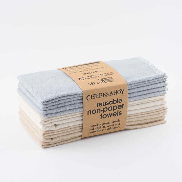 Cheeks Ahoy: Reusable Non-Paper Towels 8pk