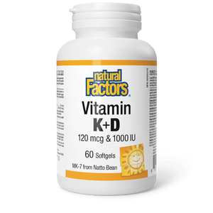 Natural Factors: Vitamin K + D 120 mcg / 1000 IU · MK-7 from Natto Bean