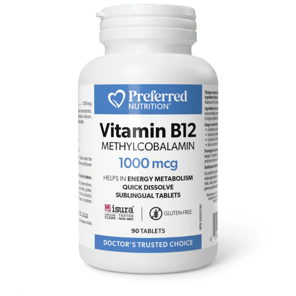 Preferred Nutrition: Vitamin B12 Methylcobalamin 1000 mcg Tablets