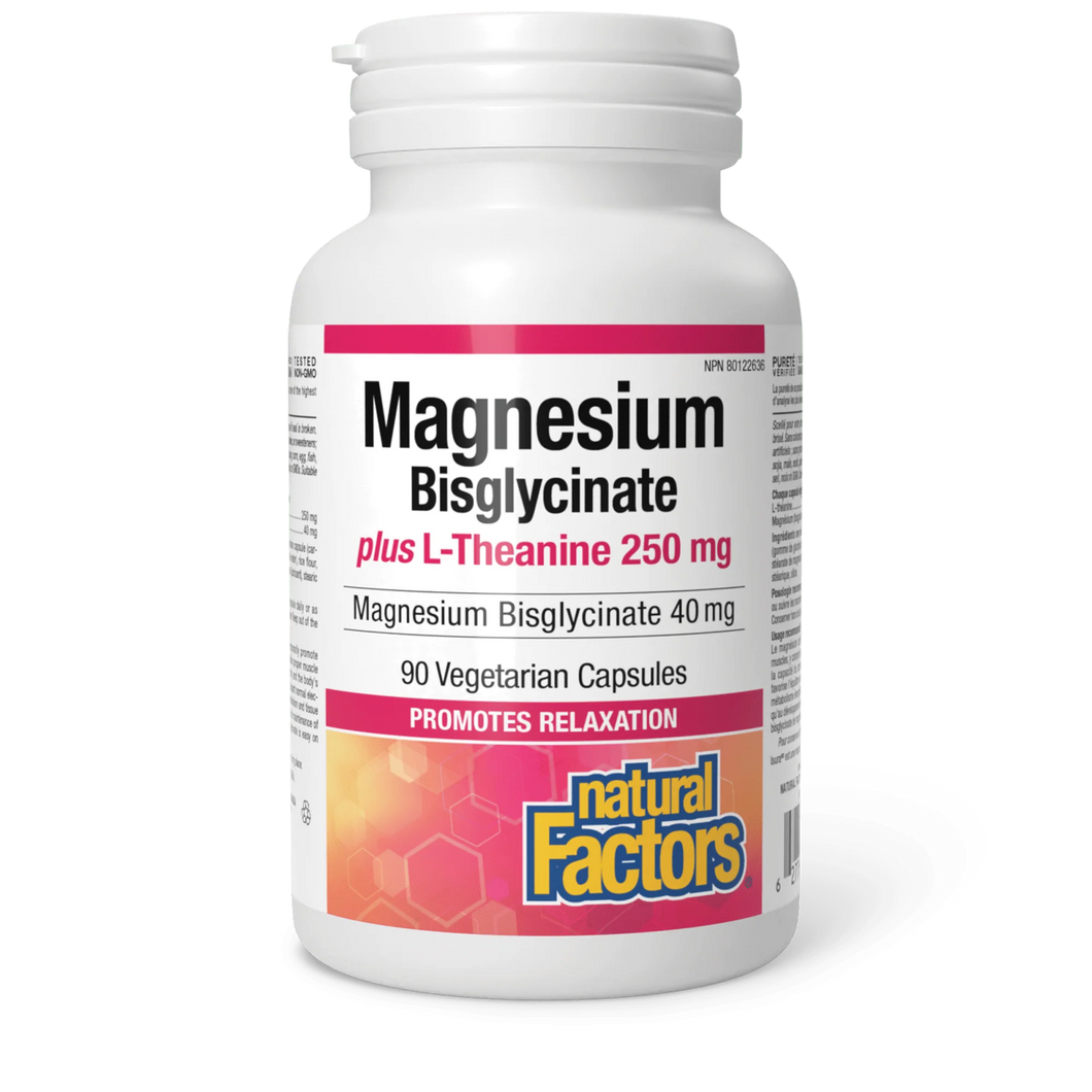 Natural Factors: Magnesium Bisglycinate 100 plus L-Theanine 250 mg
