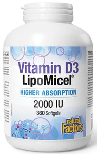 Natural Factors: Vitamin D3 2000IU LipoMicel