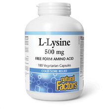 Load image into Gallery viewer, Natural Factors: L-Lysine 500 mg
