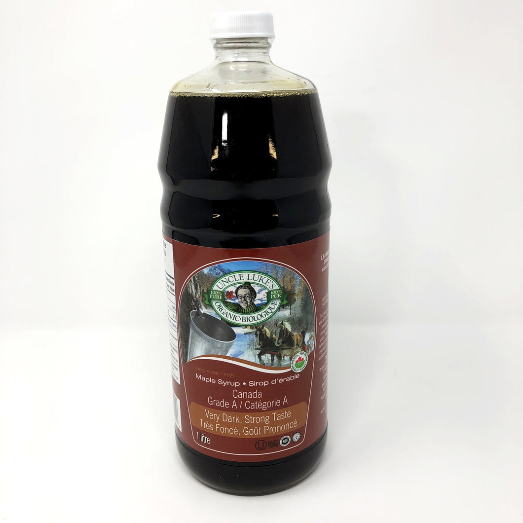 Uncle Luke's: Organic Maple Syrup Very Dark Strong  Taste
