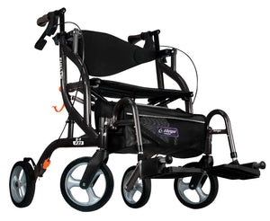 Drive Medical: Fusion 2in1 Folding Rollator & Transport Chair