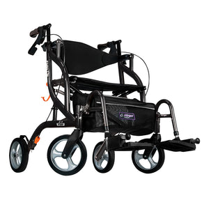 Drive Medical: Fusion 2in1 Folding Rollator & Transport Chair