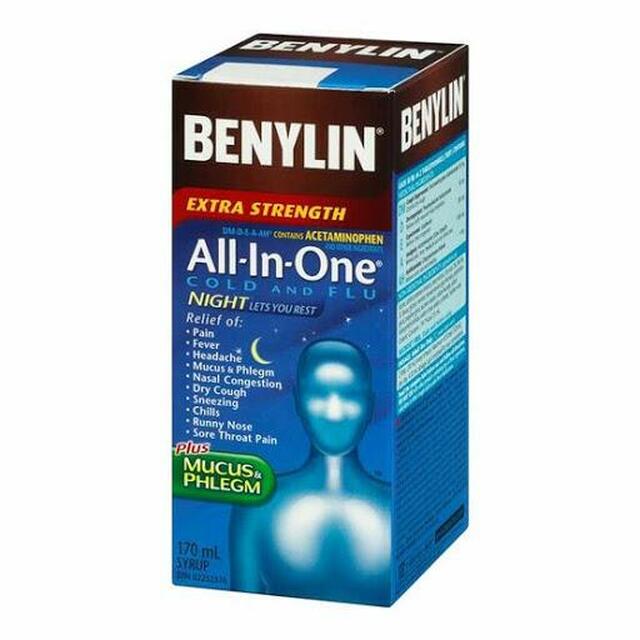 Benylin: All-In-One Cough Cold & Flu Night Syrup