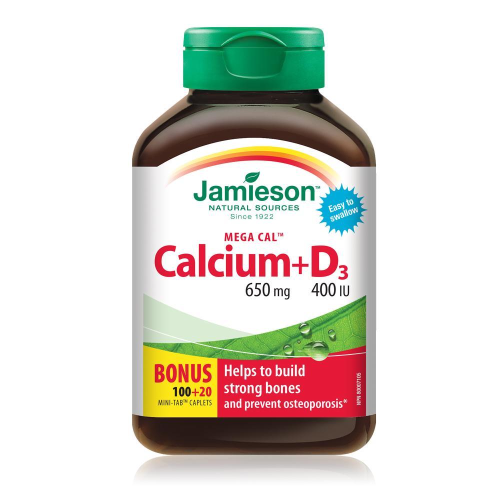 Jamieson: Mega Cal™ Calcium & Vitamin D3 650 mg
