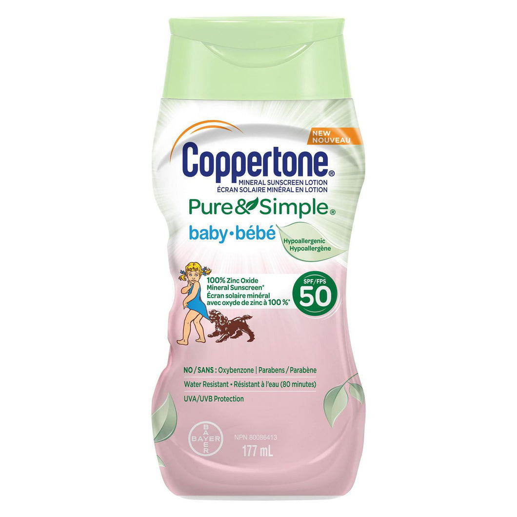 Coppertone®: Mineral Sunscreen Lotion Pure & Simple Baby SPF 50